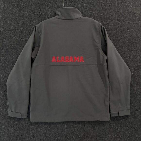 Alabama Crimson Tide Jacket Men's Medium Gray Softshell Full Zip Columbia - Picture 2 of 8